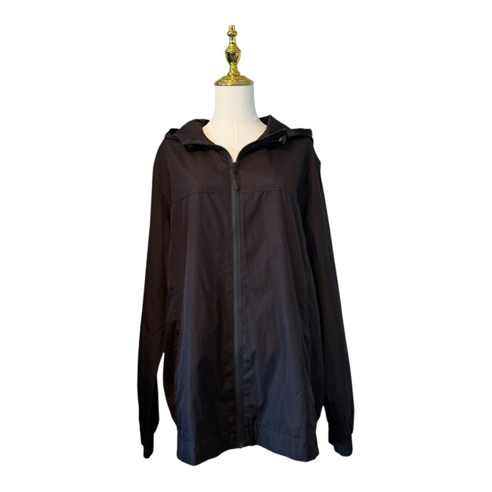 Goodfellow & Co Water Resistant Black Rain Coat Jacket Lightweight Medium M